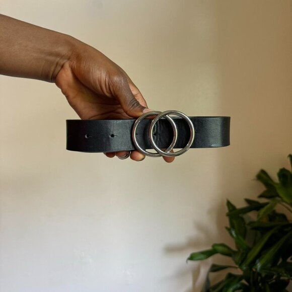 Vintage Black classic ring belt - Picture 2 of 4